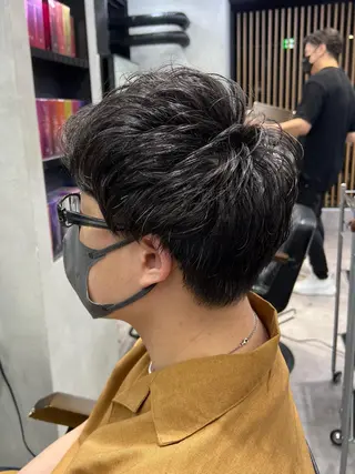 ショート パーマ ヘアアレンジ メンズ SALOWIN Frente店所属・個室で似合わせ好印象 🧡外山弥千代のヘアスタイル