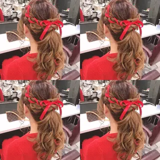 セミロング ヘアアレンジ 🌷MAYU 🌷のヘアスタイル
