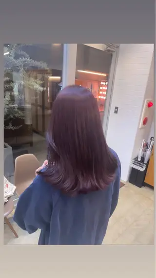 セミロング カラー jr.stylist 小島千穂🎀のヘアスタイル