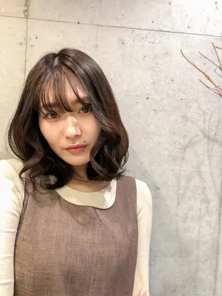 ミディアム rii-🩰 トレンド韓国ヘアのヘアスタイル