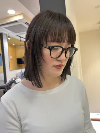 ミディアム カラー hub hair レイヤー/透明感のヘアスタイル