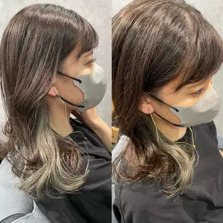 ロング カラー 黒岩 梨沙のヘアスタイル
