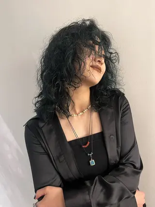 ミディアム カラー パーマ ヘアアレンジ marino マリノのヘアスタイル