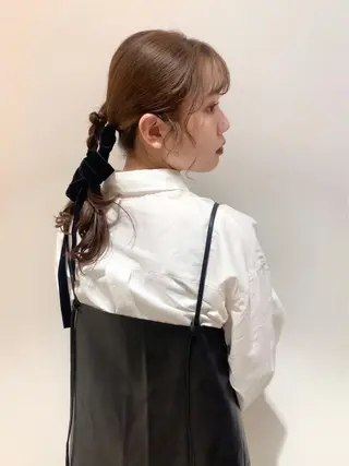 セミロング ヘアアレンジ cirrus🕊 山縣あかりのヘアスタイル