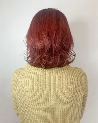 ミディアム カラー 田中大星 /ボブ 縮毛矯正のヘアスタイル