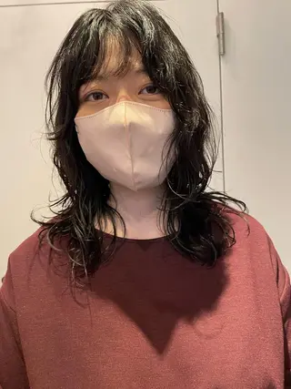 ミディアム パーマ レイヤー/似合わせ TAKUYAのヘアスタイル