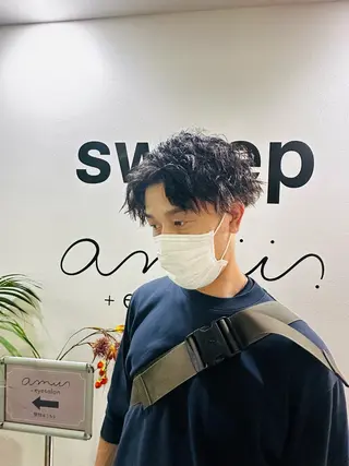 パーマ メンズ メンズカット/シャド ウパーマ/URYUのヘアスタイル