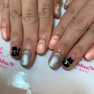 ネイル ネイルリボン 受付スタッフのネイルデザイン