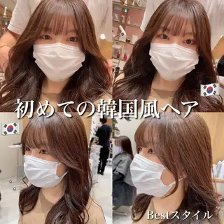 セミロング 韓国ヘア🇰🇷髪質 改善たけるのヘアスタイル