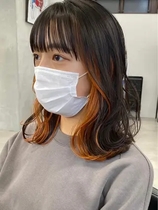ミディアム ブリーチダブルカラー 【koide】のヘアスタイル