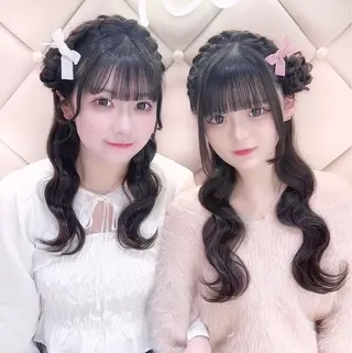 セミロング ヘアアレンジ 🎀ふわふわアイドル ヘアメ🎀AYANEのヘアスタイル