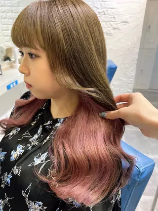 セミロング カラー uros.所属・メンズパーマ/ エクステ🌞セナのヘアスタイル