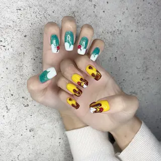 ロング カラー パーマ ヘアアレンジ メンズ キッズ ネイル マツエク・マツパ Salon Ｋのネイルデザイン