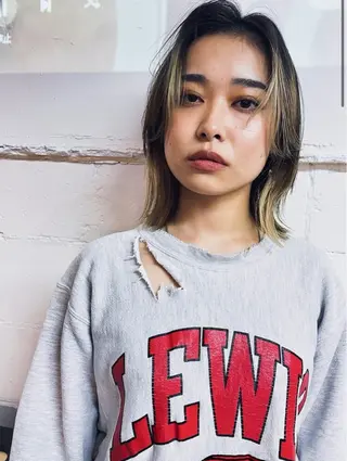 ミディアム カラー MIKU 岡山／倉敷／カットのヘアスタイル