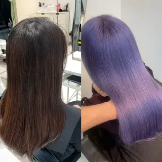 カラー TENSHO レイヤー／ハイトーンのヘアスタイル