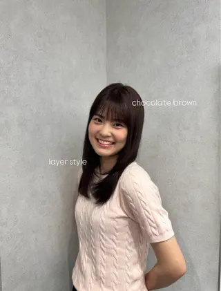 セミロング カラー VIEW YOKOHAMA所属・透明感カラー ／kana‎🤍のヘアスタイル