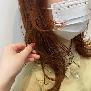 ロング カラー ヘアアレンジ あやめ【顔まわり/レ イヤー/柔らかカラ】のヘアスタイル