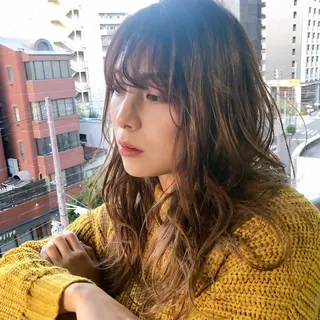 セミロング カラー メンズ salowin梅田茶屋町suite所属・ハイトーンヘア/ 島崎　タクミのヘアスタイル