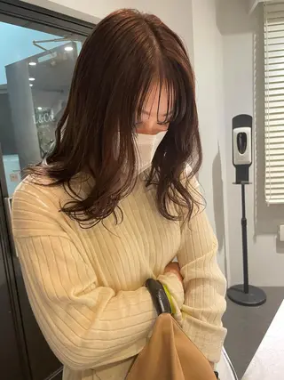 セミロング カラー classic 新横浜所属・大人girly🛋️ 🤍yukakoのヘアスタイル