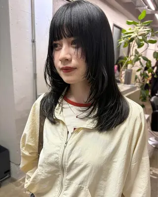 ミディアム ボブ× フェイスレイヤー🩰のヘアスタイル