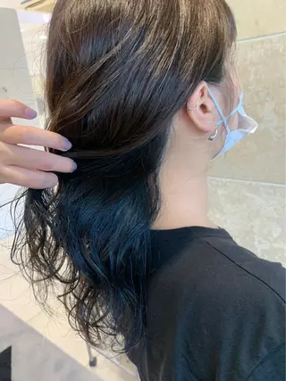 セミロング カラー 後輩のモデル募集中 河端　麻佑のヘアスタイル