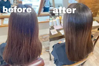 ミディアム 暖色カラー/レイヤー カット/Yunaのヘアスタイル