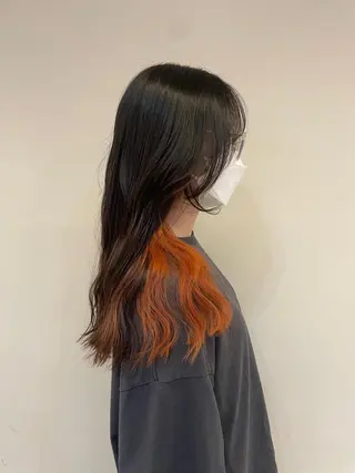 ロング カラー 夏井 沙織のヘアスタイル