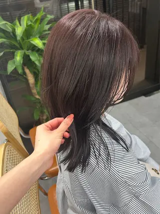 セミロング カラー レイヤーボブ/ 艶カラー/サナ🌼のヘアスタイル