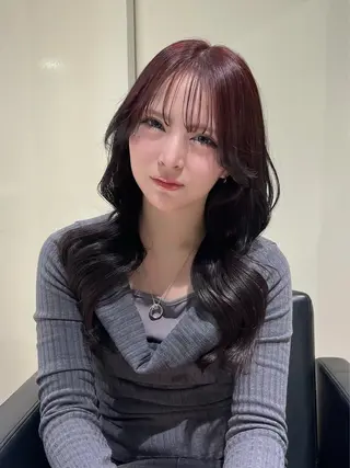 ロング 髪質改善/透明感カラ ー/レイヤー/あやはのヘアスタイル