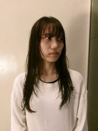 セミロング レイヤー/ボブ/ 透明感カラー/ニワのヘアスタイル