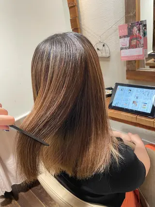 セミロング シュリンプ梅森坂店所属・内藤 里桜🌸のヘアスタイル