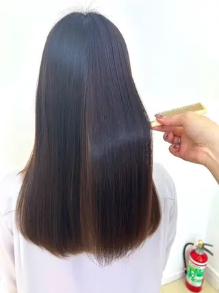 ロング パーマ 《艶髪縮毛矯正》 かのん☽⑅ ˖のヘアスタイル