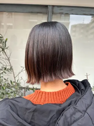 ショート ボブ/暖色/透明 感カラー/Sachiのヘアスタイル