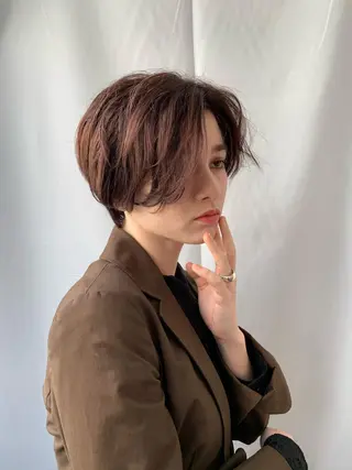 ショート カラー パーマ tension 【テンション】のヘアスタイル