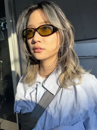 ミディアム ハイトーンNo.1✨ パーマ✨イマイタツヤのヘアスタイル