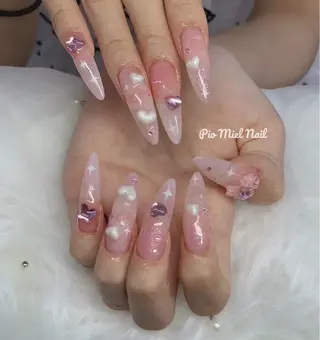 ネイル momo 長さだしのネイルデザイン