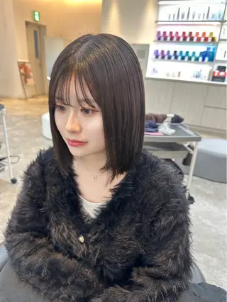 ミディアム カラー ✂️無料カットモデル ✂️佐々木悠月のヘアスタイル