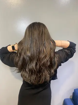 セミロング カラー メンズカット/パーマ 艶カラーTAIGA︎のヘアスタイル