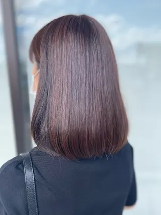 ミディアム カラー 嶌田 沙紀のヘアスタイル