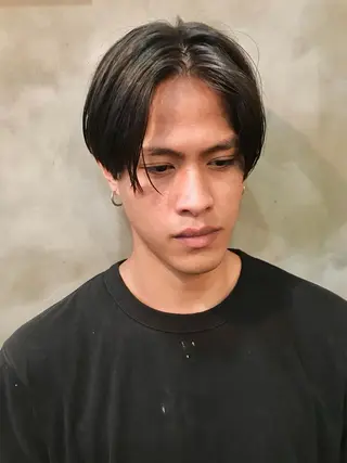 ミディアム メンズ 木村陸弥 似合わせ 透明感カラー🌿のヘアスタイル