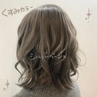 ミディアム カラー 森本　舞✴︎ 似合わせパーマのヘアスタイル