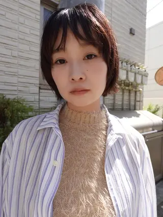 カラー ミディアム パーマ CEINE OURのヘアスタイル