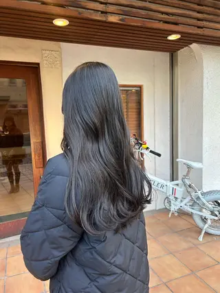 ロング カラー putri 川邉 優花のヘアスタイル