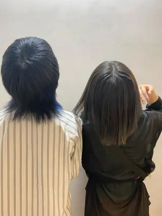 カラー 堀結香/顔まわり レイヤー/蒲生四丁目のヘアスタイル