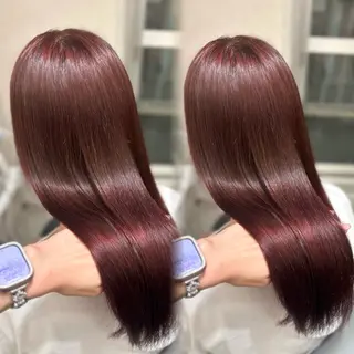 セミロング カラー 💘Rei💘新宿/ アレンジ/艶カラーのヘアスタイル