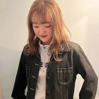 セミロング カラー 舟橋耀/ブリーチカラ ー/レイヤーカットのヘアスタイル