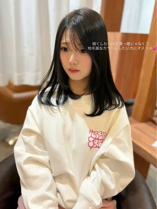 ロング カラー 𝘈𝘐𝘙𝘐♡ レイヤーカットのヘアスタイル