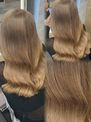 ロング カラー ヘアアレンジ ダメージレスカラー 🩵HIYO🩵のヘアスタイル