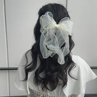 セミロング カラー パーマ ヘアアレンジ メンズ キッズ ネイル マツエク・マツパ アイブロウ 顔周りcut/ 艶ワンカラー♥ちさきのヘアスタイル