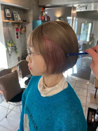 ショート 土田かほ/本日🈳 透明感カラー🍃のヘアスタイル